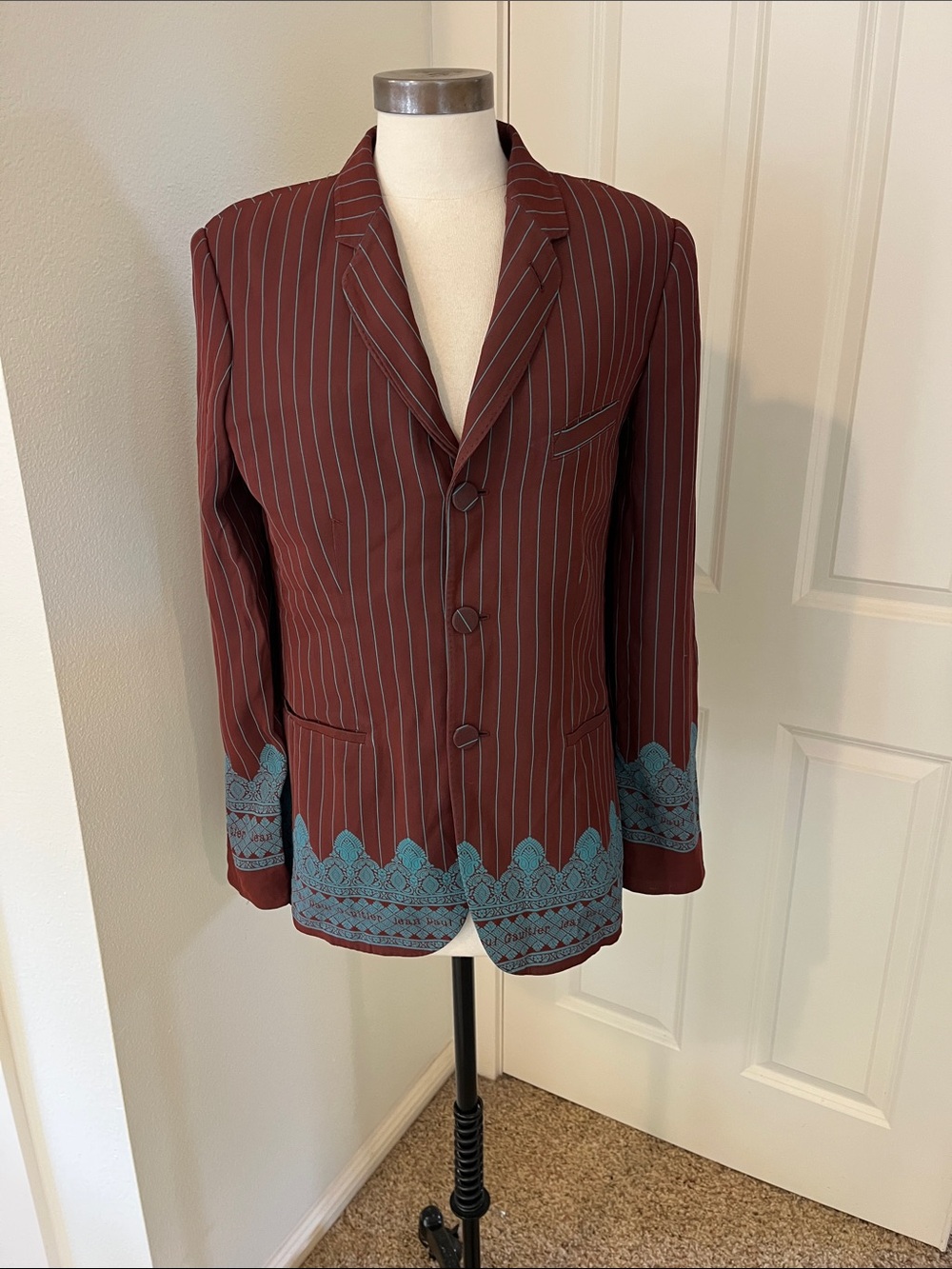 Jean Paul Gutierre pinstriped blazer vintage and rare size 12